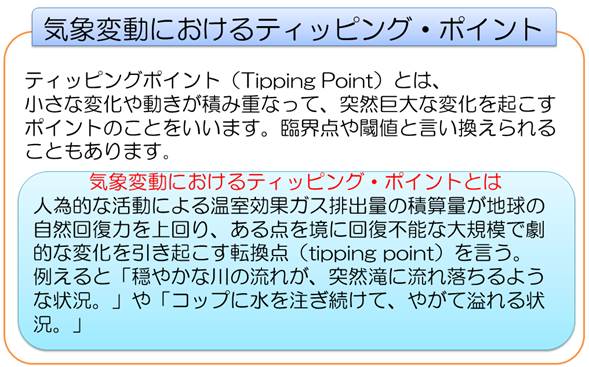 気象変動におけるティッピングポイント